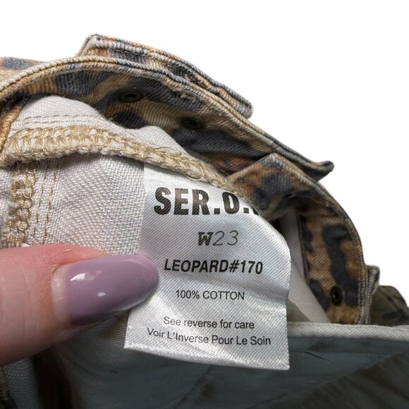 Ser.O.Ya Lia Leopard Mini Skirt Size 23 NWT 100% Cotton Belted - Picture 3 of 7